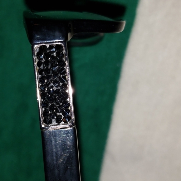 BEBE Must Have  BB5095 (001)Jet 135 Reading Glasses Black rhinestones detail - Picture 5 of 6